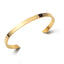 Round Cuff Bracelet Gold | 5MM